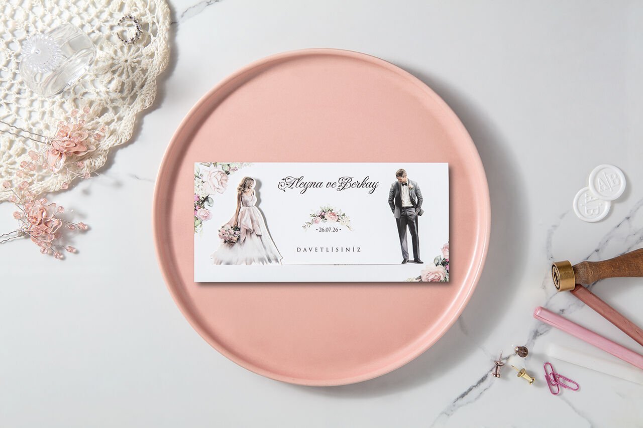 Çekmeli Gelin Damat Davetiye 7171