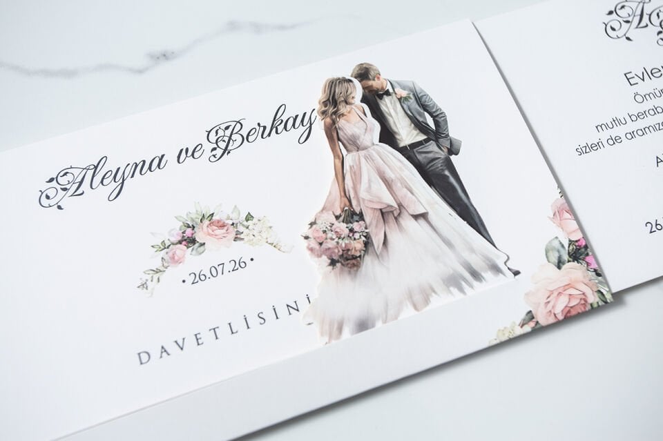 Çekmeli Gelin Damat Davetiye 7171