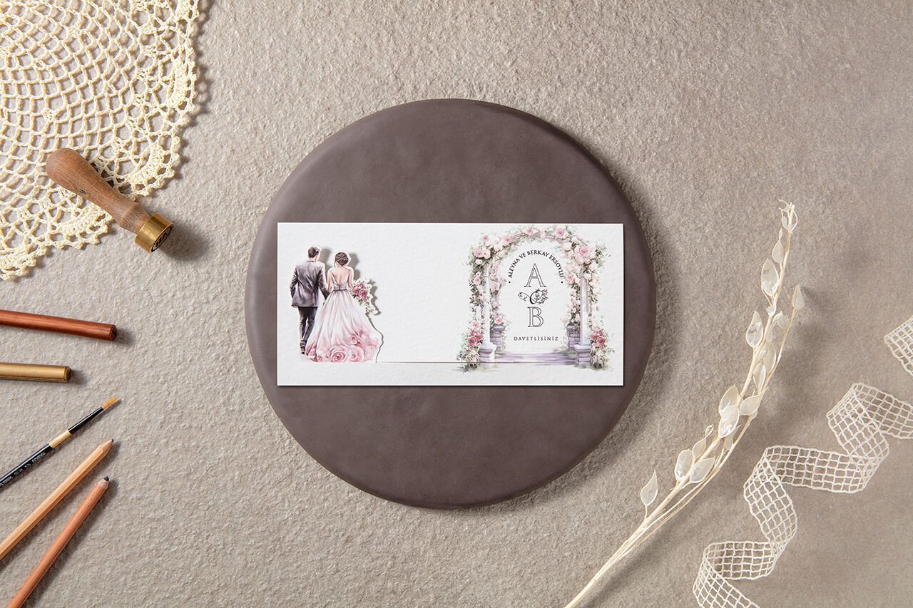 Çekmeli Gelin Damat Davetiye 7169