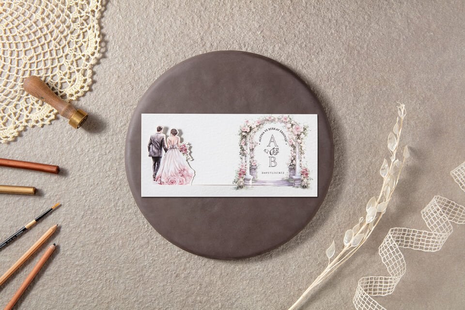 Çekmeli Gelin Damat Davetiye 7169