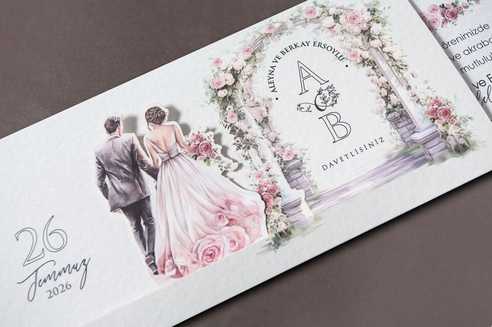 Çekmeli Gelin Damat Davetiye 7169