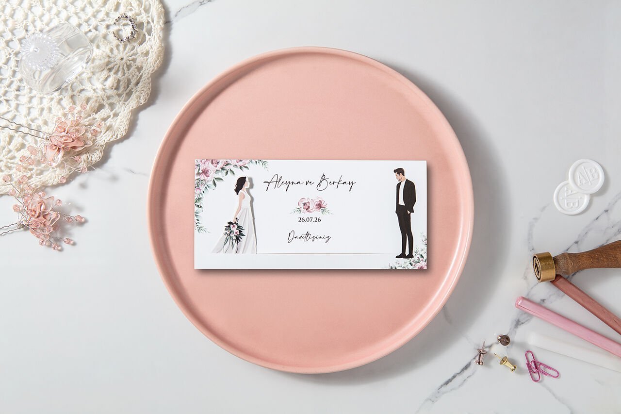 Çekmeli Gelin Damat Davetiye 7168