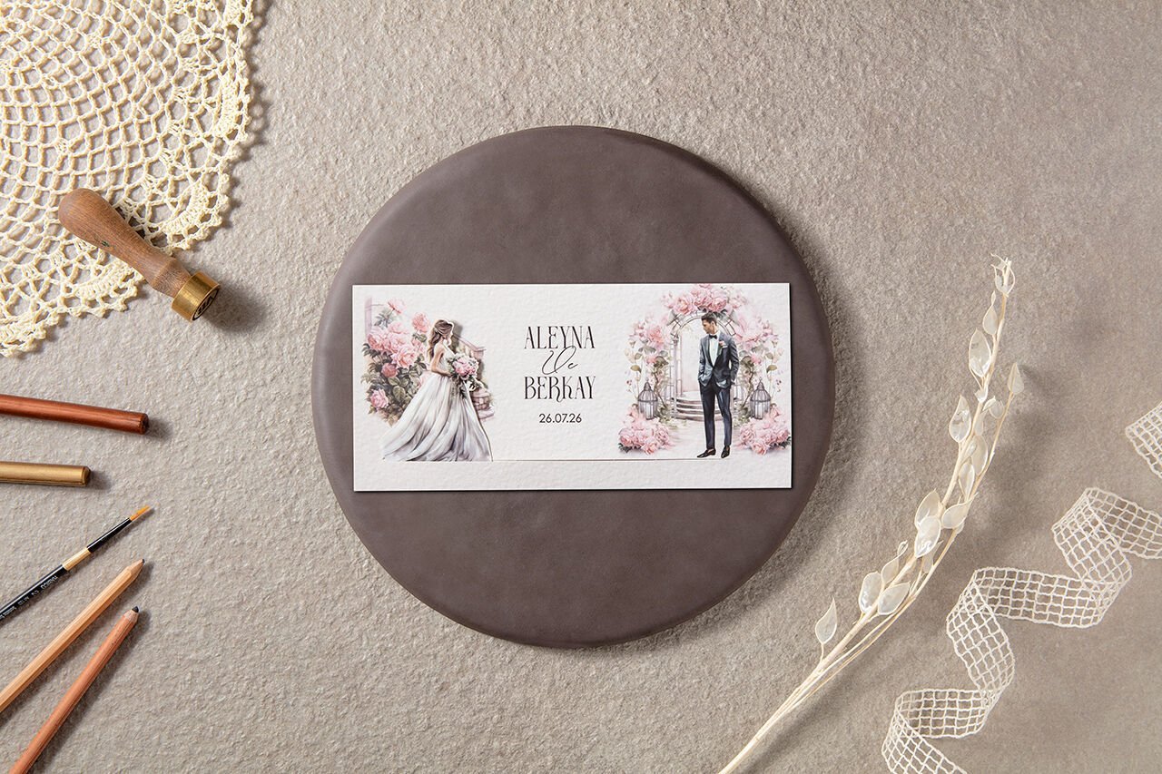 Çekmeli Gelin Damat Davetiye 7166