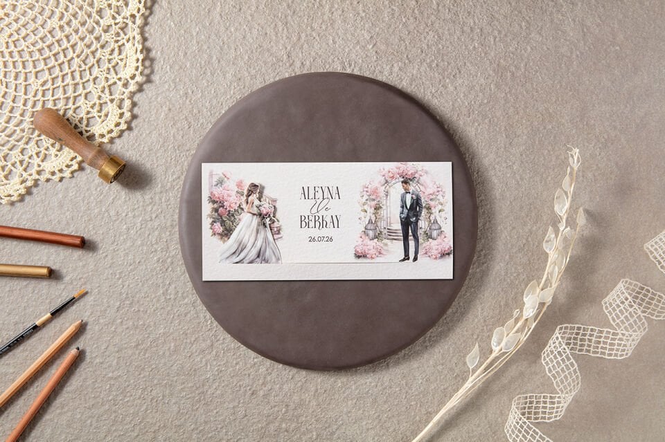 Çekmeli Gelin Damat Davetiye 7166
