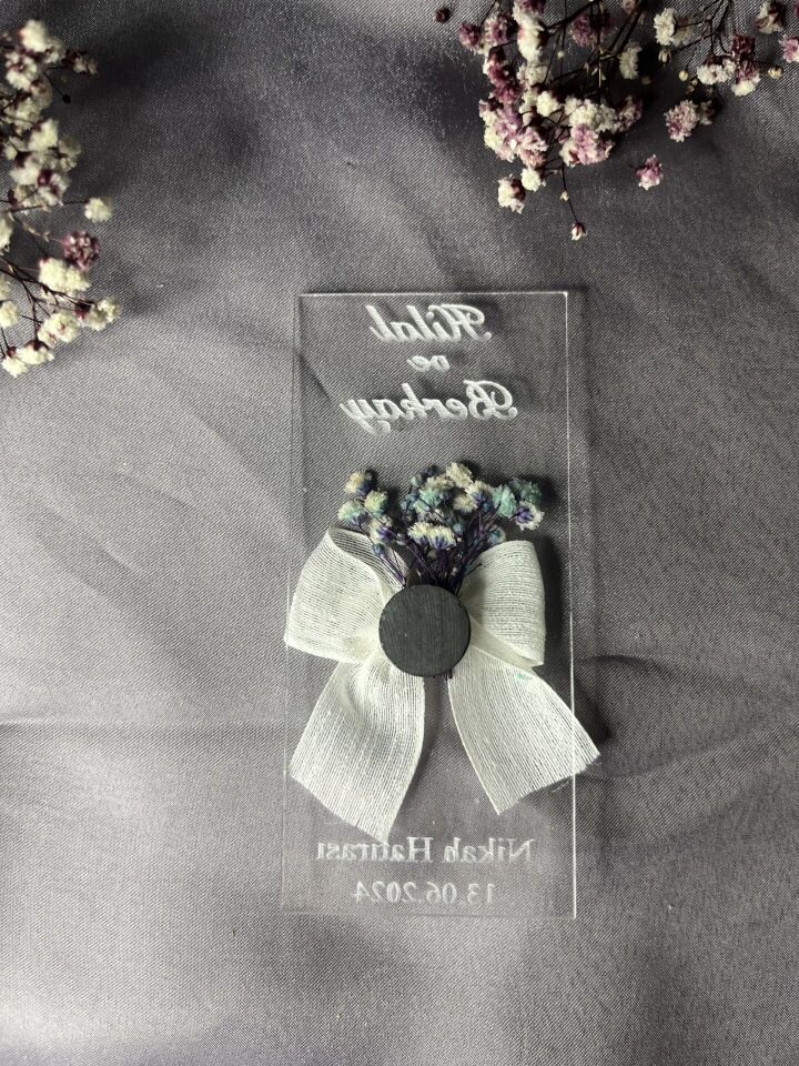 Şeffaf Pleksi Nikah Hatırası